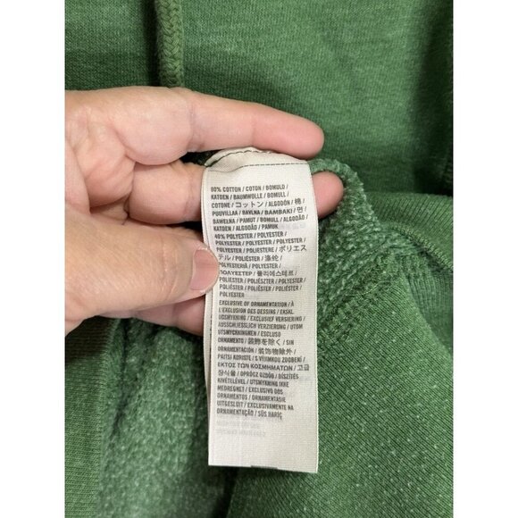 HOLLISTER Hoodie Green Sherpa Lined Jacket Spell Out Y2K 2000’s MEDIUM Soft - Picture 7 of 9